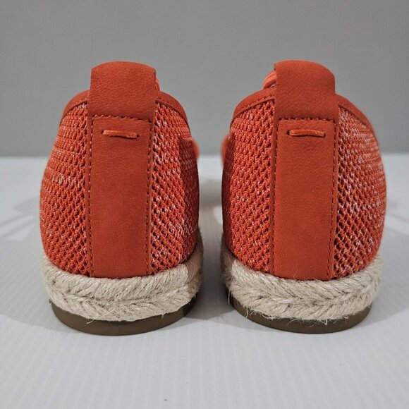 NEW Eileen Fisher Mews Espadrilles Sandal Open Toe Orange Knit Leather Size 9 - Picture 9 of 14